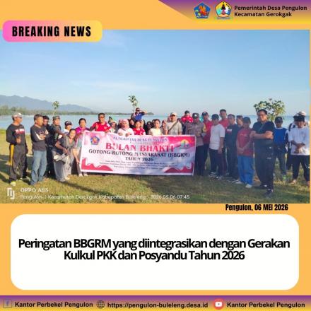 Peringatan BBGRM yang diintegrasikan dengan Gerakan Kulkul PKK dan Posyandu Tahun 2026